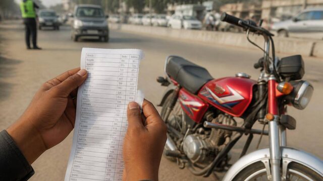 Muzaffargarh Man Faces Rs210,000 in Helmet Fines for Sold Motorcycle
