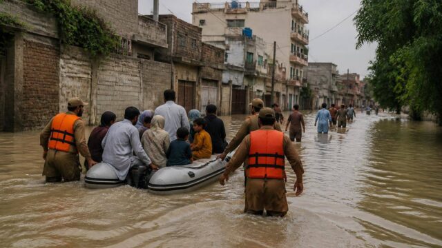 Over 120 Rescued as Floodwaters Inundate Peshawar’s Sardar Colony